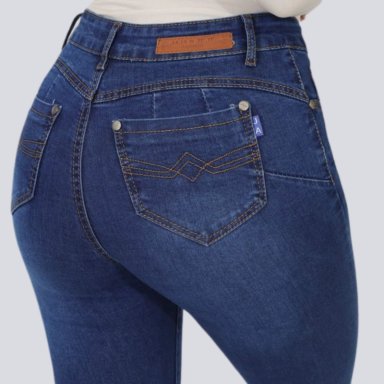 JEANS FLARE AZUL PUSH UP ELASTICADO - 4