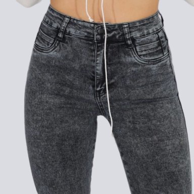 JEANS FLARE GRIS NEVADO PUSH UP ELASTICADO - 5
