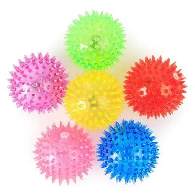 PELOTA PERROS JUGUETE LUZ Y SONIDO MASCOTA INTERACTIVA 7.5 CM - 1