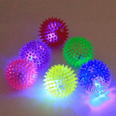 PELOTA PERROS JUGUETE LUZ Y SONIDO MASCOTA INTERACTIVA 6.5 CM - 9