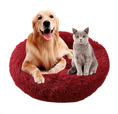 CAMA PERROS Y GATOS ANTIESTRÉS FELPA 70CM - 6
