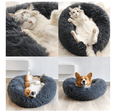 CAMA PERROS Y GATOS ANTIESTRÉS FELPA 70CM - 9