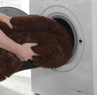 CAMA ANTIESTRE S FELPA PARA MASCOTAS PERROS GATOS 80CM CAFE - 8