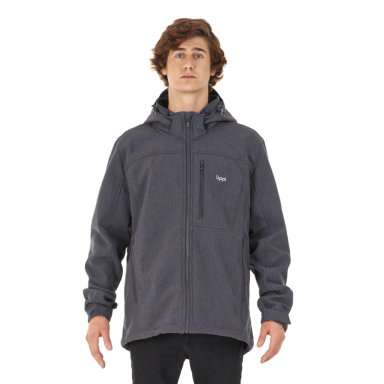 CHAQUETA HOMBRE MACAYA SOFTSHELL HOODY JACKET MELANGE AZUL LIPPI - 2