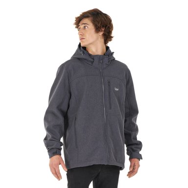 CHAQUETA HOMBRE MACAYA SOFTSHELL HOODY JACKET MELANGE AZUL LIPPI - 3