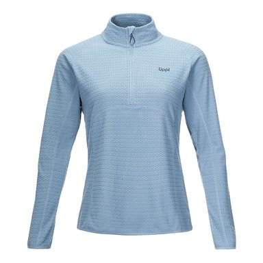 POLERON MUJER JACARANDA NANO-F 1/4 ZIP CELESTE LIPPI - 1