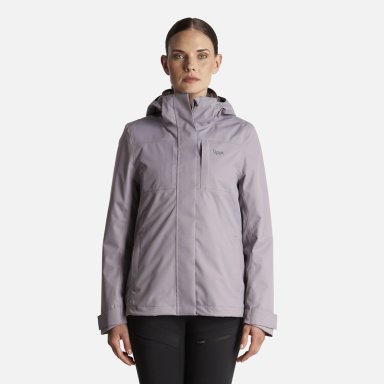 CHAQUETA MUJER TRES CRUCES FUSION-3 HOODY JACKET MALVA/GRIS MEDIO LIPPI - 2