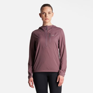 CHAQUETA MUJER  SPRY WINDBREAKER 14 ZIP HOODY JACKET MORADO LIPPI - 2