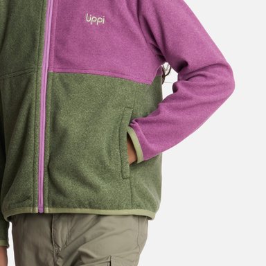 POLERÓN NIÑA LIPPI VERDE STRIPES NANO-F FULL ZIP JADE - 4