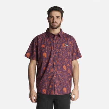 CAMISA HOMBRE CUMBRE MANGA CORTA PRINT MORADO HAKA HONU - 1