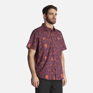 CAMISA HOMBRE CUMBRE MANGA CORTA PRINT MORADO HAKA HONU - 2