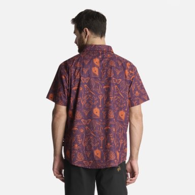 CAMISA HOMBRE CUMBRE MANGA CORTA PRINT MORADO HAKA HONU - 3