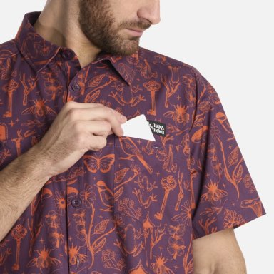CAMISA HOMBRE CUMBRE MANGA CORTA PRINT MORADO HAKA HONU - 4