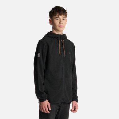 POLERON TEEN BOY STRIPES NANO-F FULL ZIP NEGRO LIPPI I25 - 2