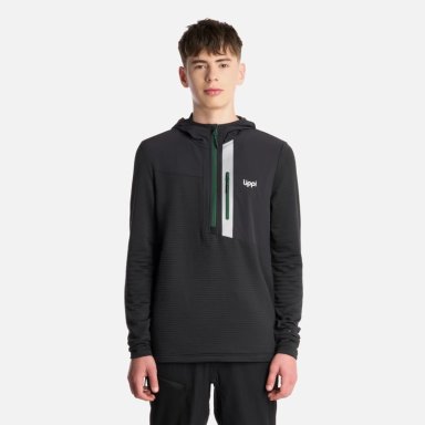 POLERON TEEN BOY KAROVA 14 ZIP HOODY NEGRO LIPPI - 1