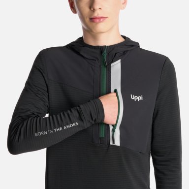POLERON TEEN BOY KAROVA 14 ZIP HOODY NEGRO LIPPI - 5