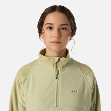 POLAR TEEN GIRL FIREPLACE 1/4 ZIP SWEATSHIRT VERDE MANZANA LIPPI V26 - 4