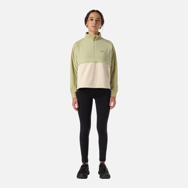 POLAR TEEN GIRL FIREPLACE 1/4 ZIP SWEATSHIRT VERDE MANZANA LIPPI V26 - 8