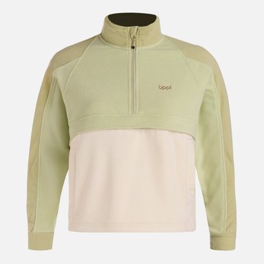 POLAR TEEN GIRL FIREPLACE 1/4 ZIP SWEATSHIRT VERDE MANZANA LIPPI V26 - 9