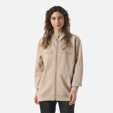 POLERON MUJER MOTOMAMI FULL ZIP TAUPE HAKA HONU - 1