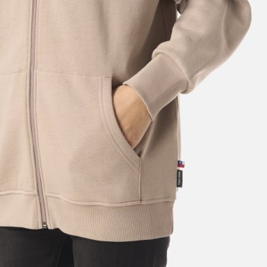 POLERON MUJER MOTOMAMI FULL ZIP TAUPE HAKA HONU - 5
