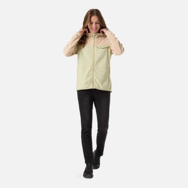 POLAR MUJER FIREPLACE FULL ZIP HOODY SWEATSHIRT CREMA LIPPI - 7