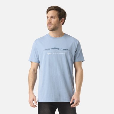 POLERA HOMBRE LOGO LIPPI FRONT PRINT T-SHIRT AZUL PIEDRA LIPPI - 1