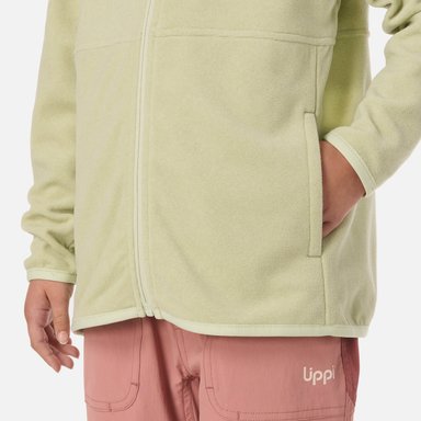 POLAR NIÑA STRIPES NANO-F FULL ZIP GRIS CLARO / VERDE AGUA LIPPI V26 - 5