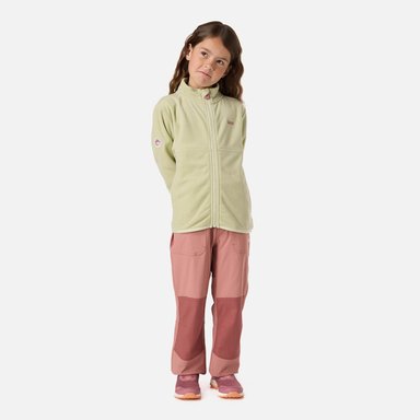 POLAR NIÑA STRIPES NANO-F FULL ZIP GRIS CLARO / VERDE AGUA LIPPI V26 - 6