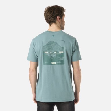 POLERA HOMBRE LOGO LIPPI BACK PRINT T-SHIRT TURQUESA LIPPI - 2
