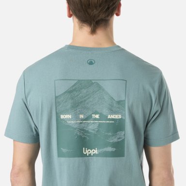 POLERA HOMBRE LOGO LIPPI BACK PRINT T-SHIRT TURQUESA LIPPI - 4