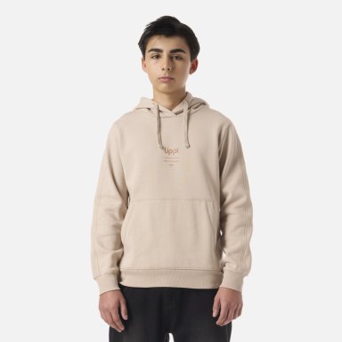 POLERON TEEN BOY ULMO MID POINT HOODY SWEATSHIRT BEIGE LIPPI V26 - 1