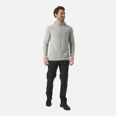 POLERON HOMBRE JACARANDA NANO-F 1/4 ZIP HOODY GRIS LIPPI - 5