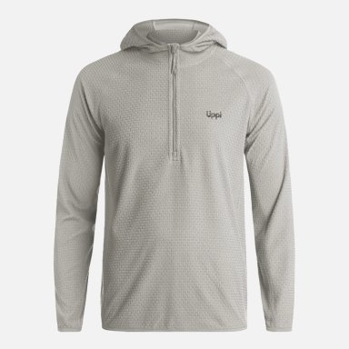 POLERON HOMBRE JACARANDA NANO-F 1/4 ZIP HOODY GRIS LIPPI - 6