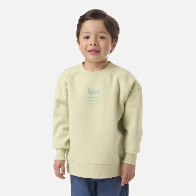 POLERON NIÑO INSIGNE SWEATSHIRT OVERSIZE GRIS CLARO / VERDE AGUA LIPPI - 1
