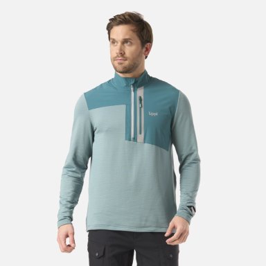 POLERON HOMBRE KAROVA NANO F 1/4 ZIP TURQUESA LIPPI V26 - 1