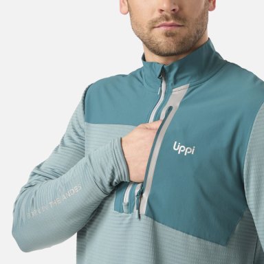 POLERON HOMBRE KAROVA NANO F 1/4 ZIP TURQUESA LIPPI V26 - 4