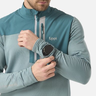 POLERON HOMBRE KAROVA NANO F 1/4 ZIP TURQUESA LIPPI V26 - 5