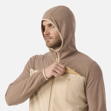 POLAR HOMBRE FIREPLACE FULL ZIP HOODY SWEATSHIRT BEIGE LIPPI V26 - 4