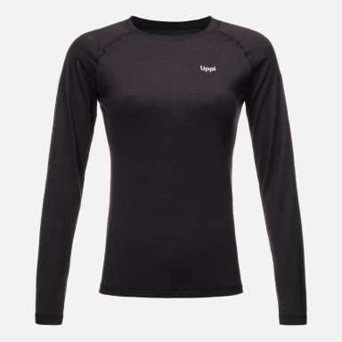 PRIMERA CAPA MUJER SKINTEC MERINO TOP NEGRO LIPPI V26 - 9