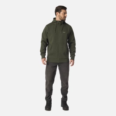 POLERON HOMBRE ULMO FULL ZIP HOODY SWEATSHIRT VERDE MILITAR LIPPI I26 - 6