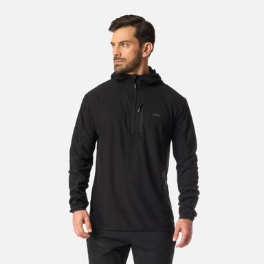 POLERON HOMBRE JACARANDA NANO-F 1/4 ZIP HOODY NEGRO LIPPI I26 - 1