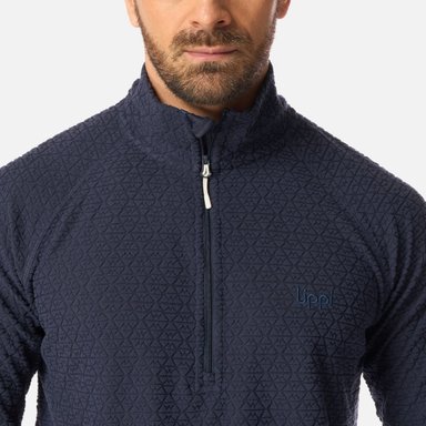 POLERON HOMBRE JACARANDA NANO-F 1/4 ZIP AZUL MARINO LIPPI I26 - 4