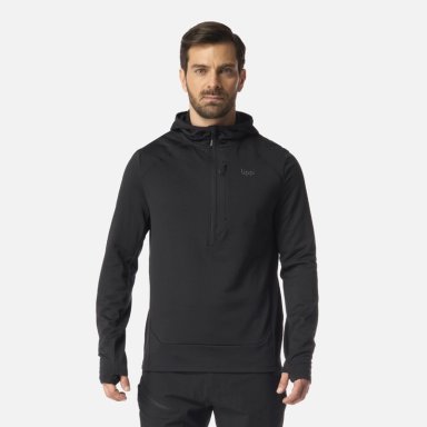 POLERON HOMBRE VIEDMA 1000 NANO-F 1/4 ZIP HOODY NEGRO LIPPI - 1