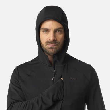 POLERON HOMBRE VIEDMA 1000 NANO-F 1/4 ZIP HOODY NEGRO LIPPI - 4