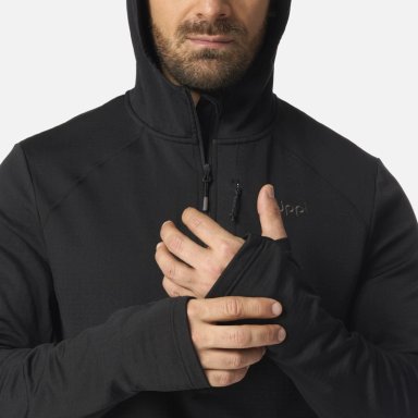 POLERON HOMBRE VIEDMA 1000 NANO-F 1/4 ZIP HOODY NEGRO LIPPI - 5
