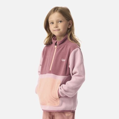POLAR NIÑA FOREST 1/4 ZIP SWEATSHIRT ROSA CLARO LIPPI I26 - 2