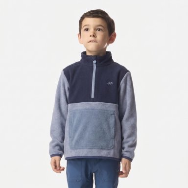 POLAR NIÑO FOREST 1/4 ZIP SWEATSHIRT AZUL PIEDRA LIPPI I26 - 1