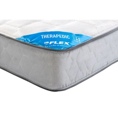CAMA EUROPEA FLEX THERAPEDIC 1.5 PL + RESPALDO ROYAL EN COLOR NEGRO - 4