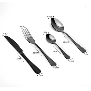 MALETA DE CUBIERTOS DE LUJO 24 PIEZAS REGALO DE MALETA NEGRA - 6